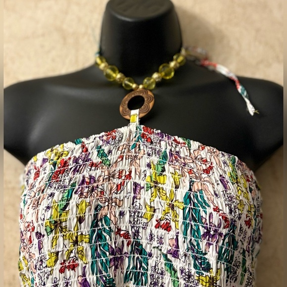 Cassee’s Ivory Floral Strapless Maxi Dress - Picture 5 of 7